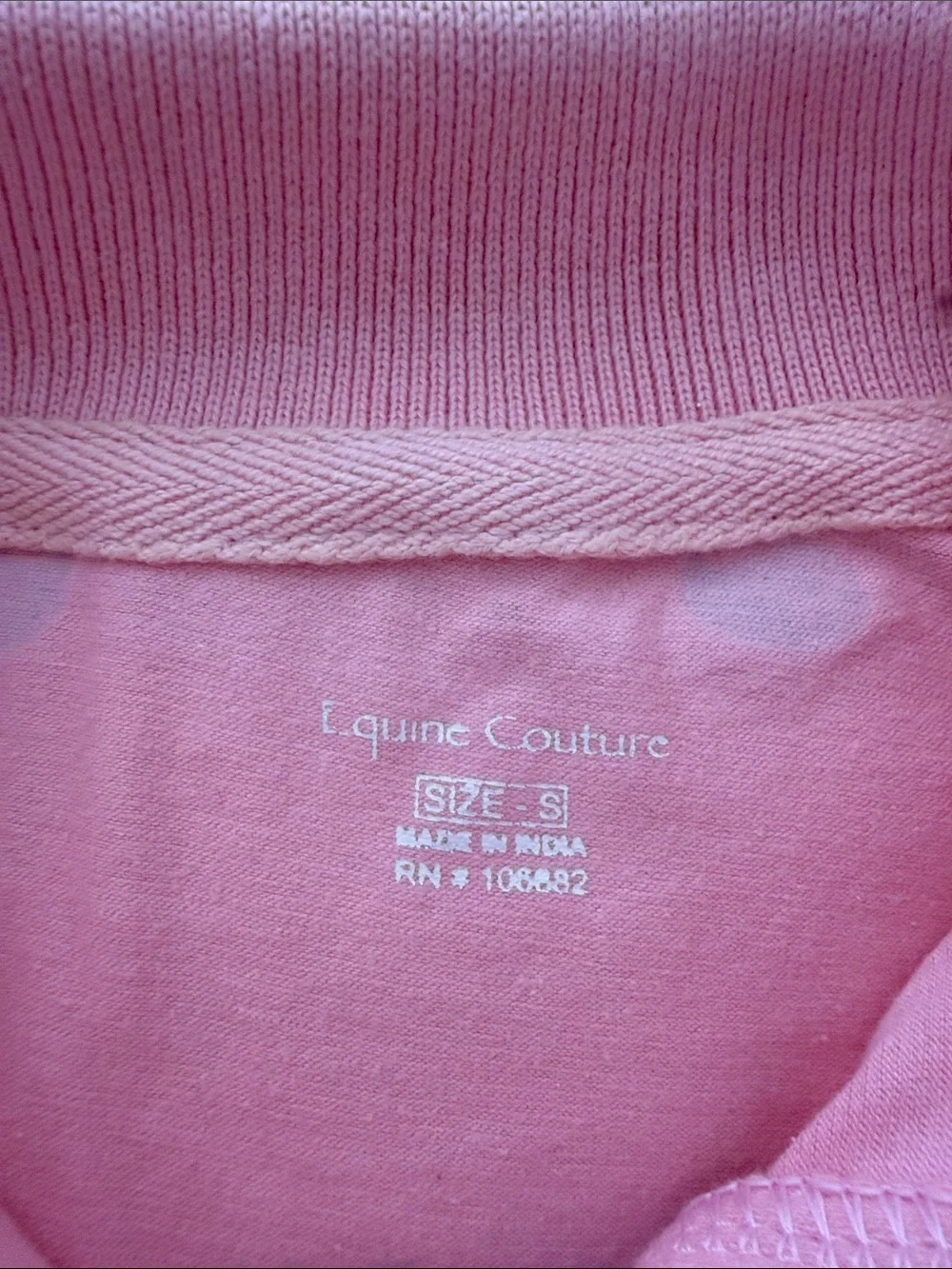 Equine Couture Girls' Pink Long-Sleeve Polo with Blue Whales. Sz S NWT - Picture 7 of 12